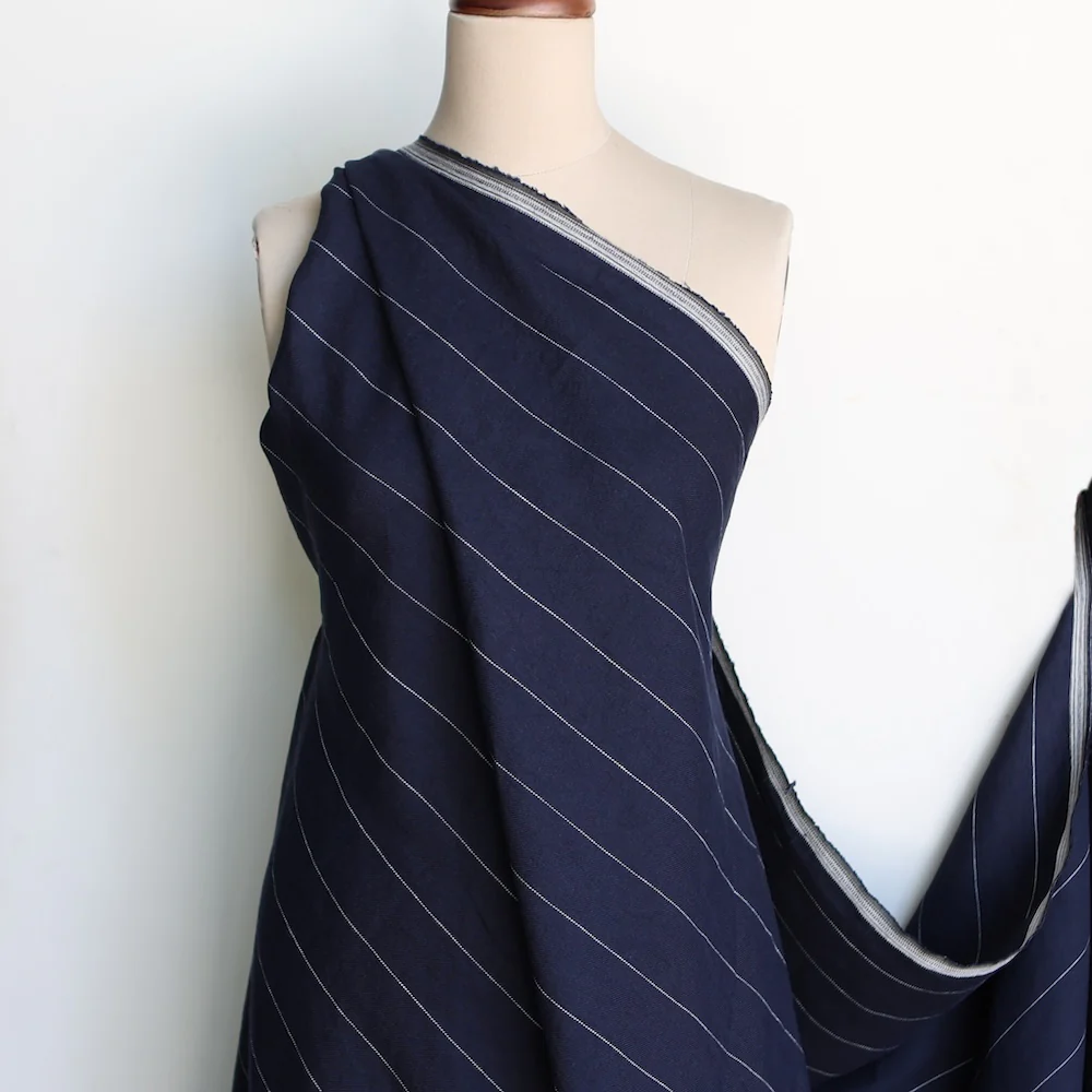 Bonn Ink/White Pinstripe Linen - Image 4