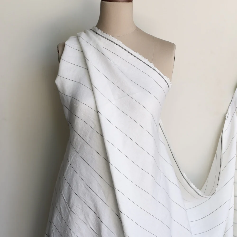 Bonn Ivory/Black Pinstripe Linen - Image 4
