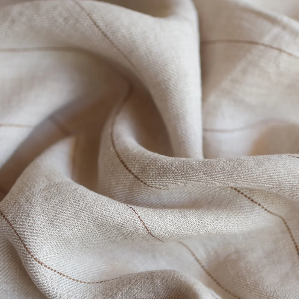 Bonn Natural/Brown Pinstripe Linen - Image 2
