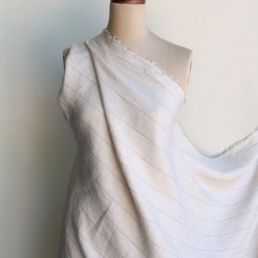 Bonn Natural/Brown Pinstripe Linen - Image 4