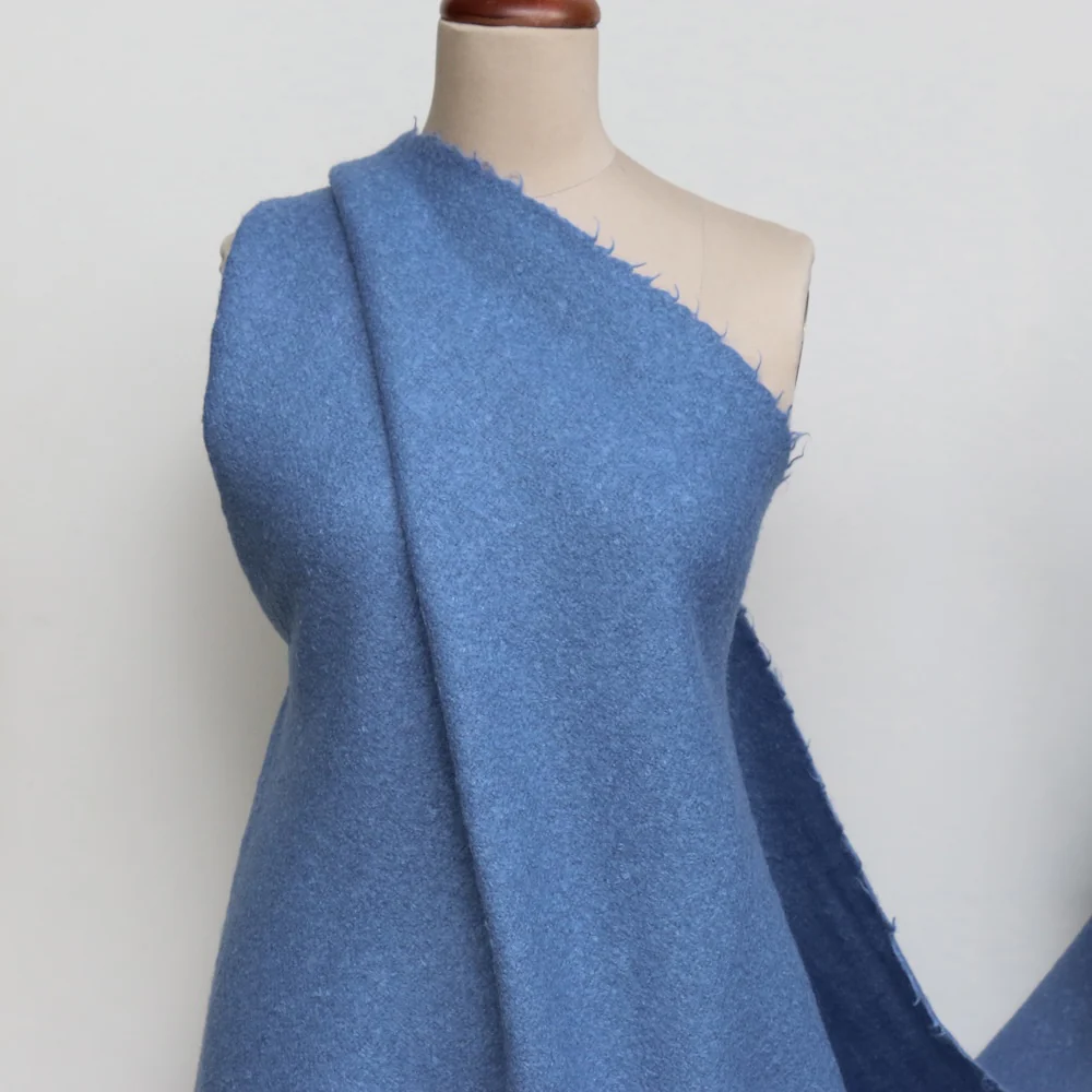 Bouclé Celeste Blue Coating - Image 4