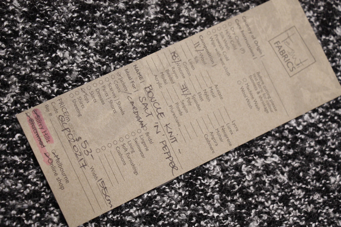 Boucle Knit Salt 'N' Pepper - Image 3