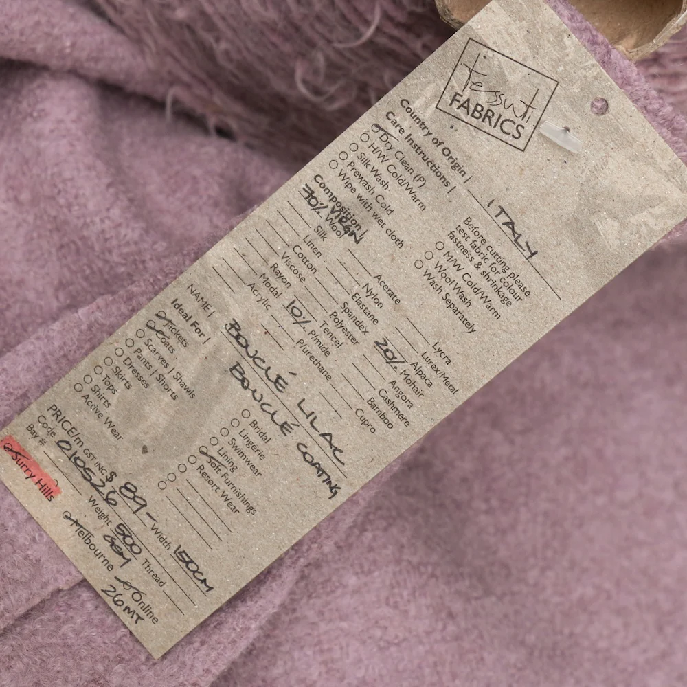 Bouclé Lilac Coating - Image 3