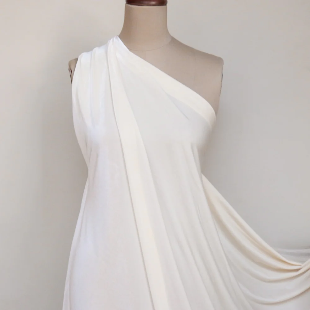 Bowie Ivory Stretch Velour - Image 4