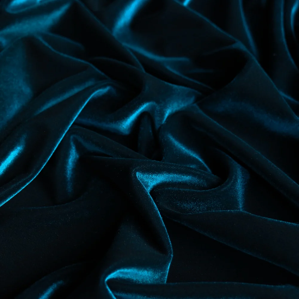 Bowie Teal Stretch Velour - Image 2