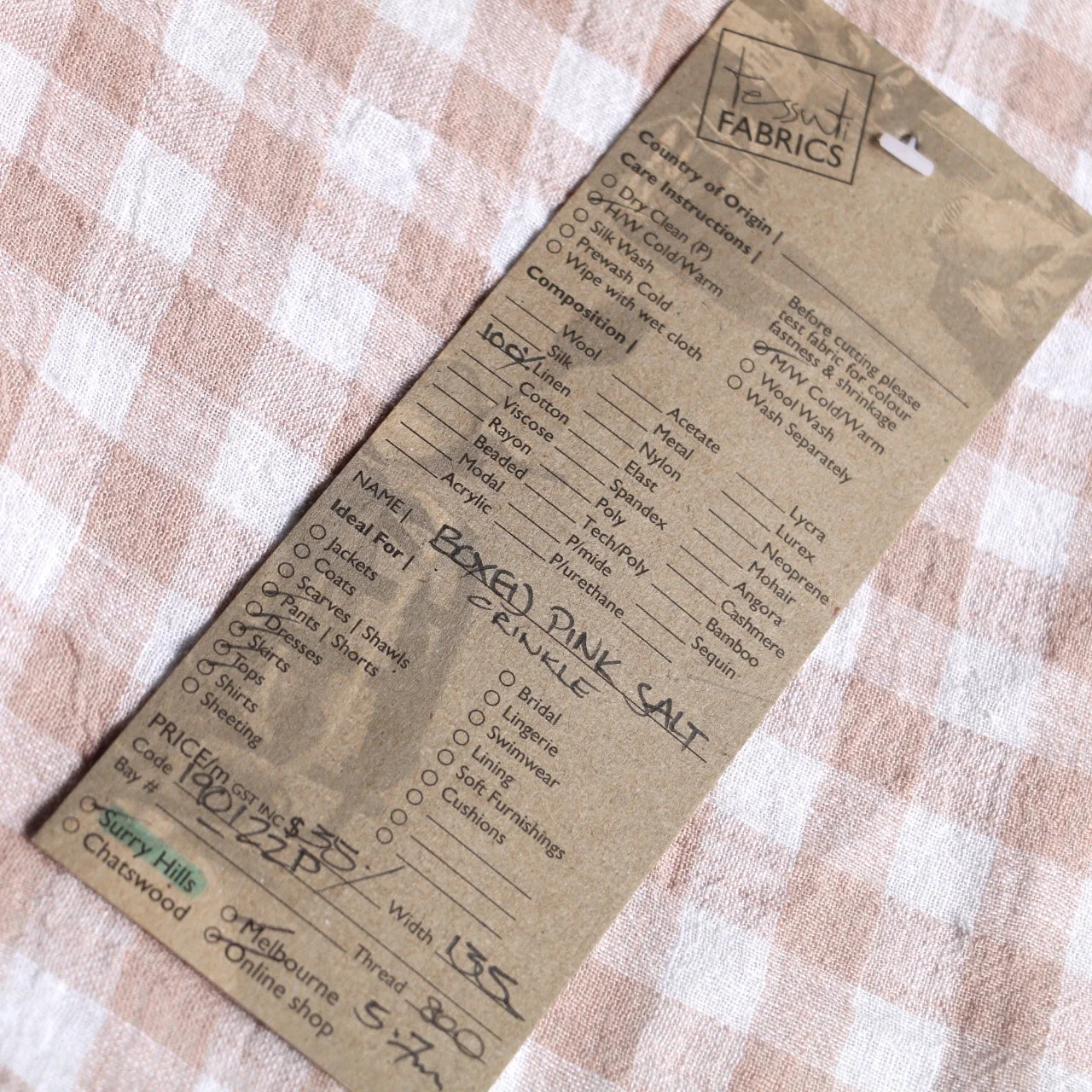 Boxed Pink Salt Crinkle Linen - Image 4