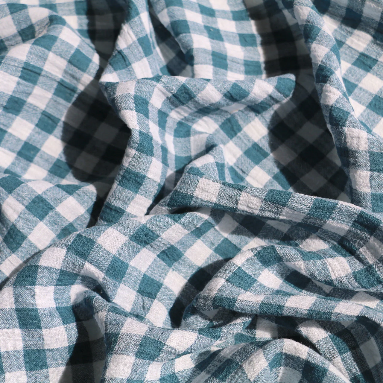 Boxed Teal Crinkle Linen - Image 2