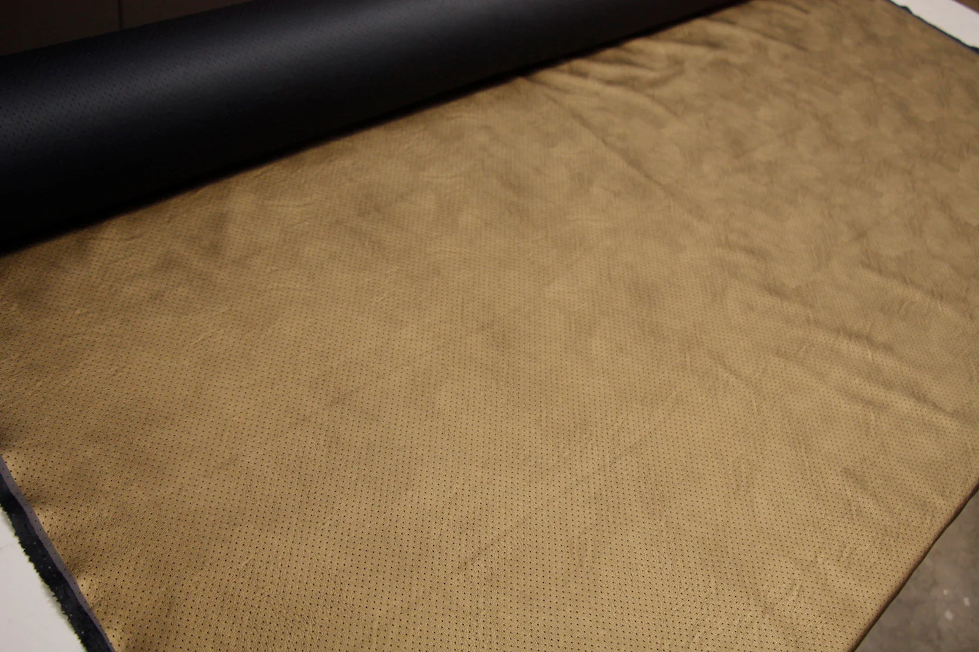 Brass Perforated Faux Leather - Image 4