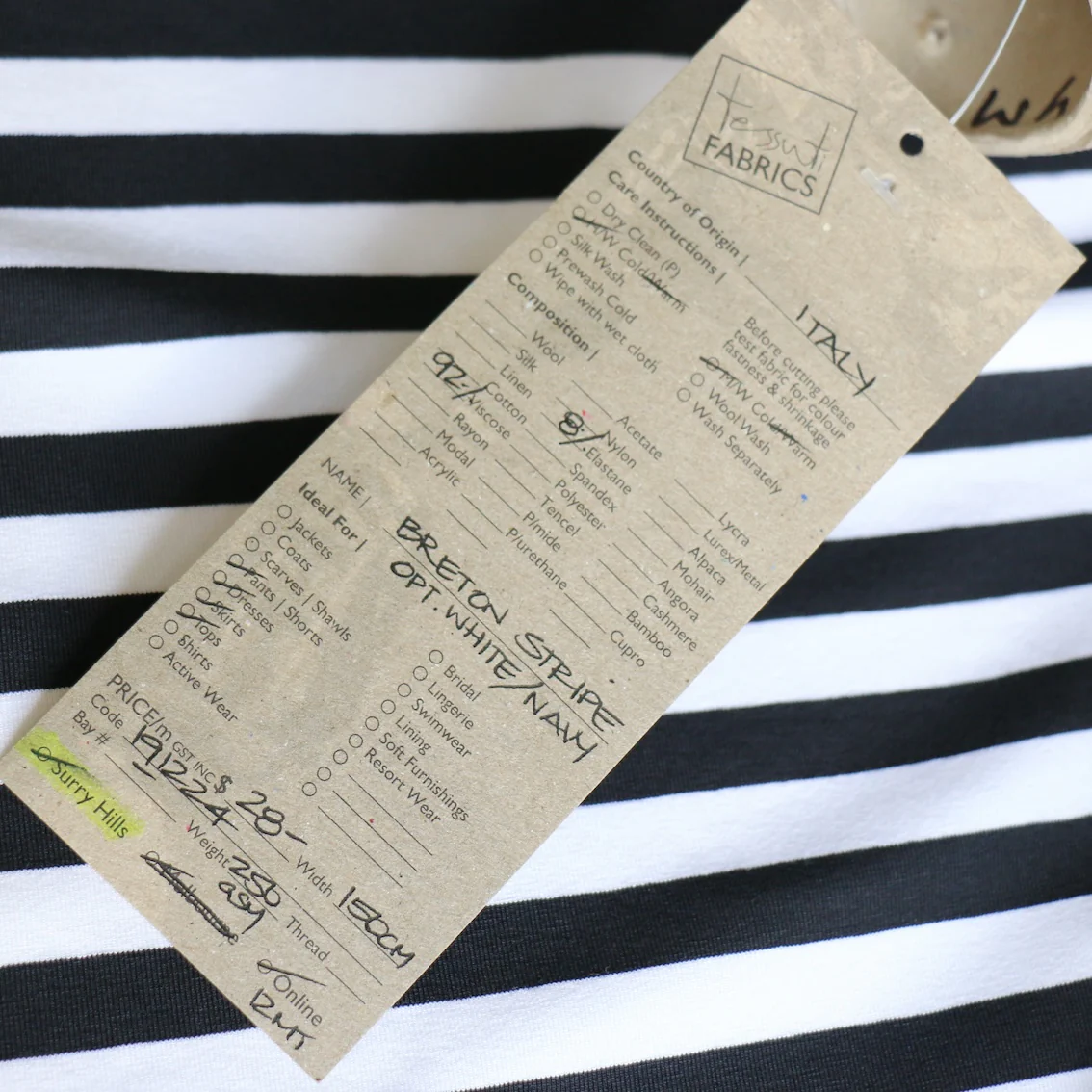 Breton Stripe Navy/Optical White Jersey - Image 4