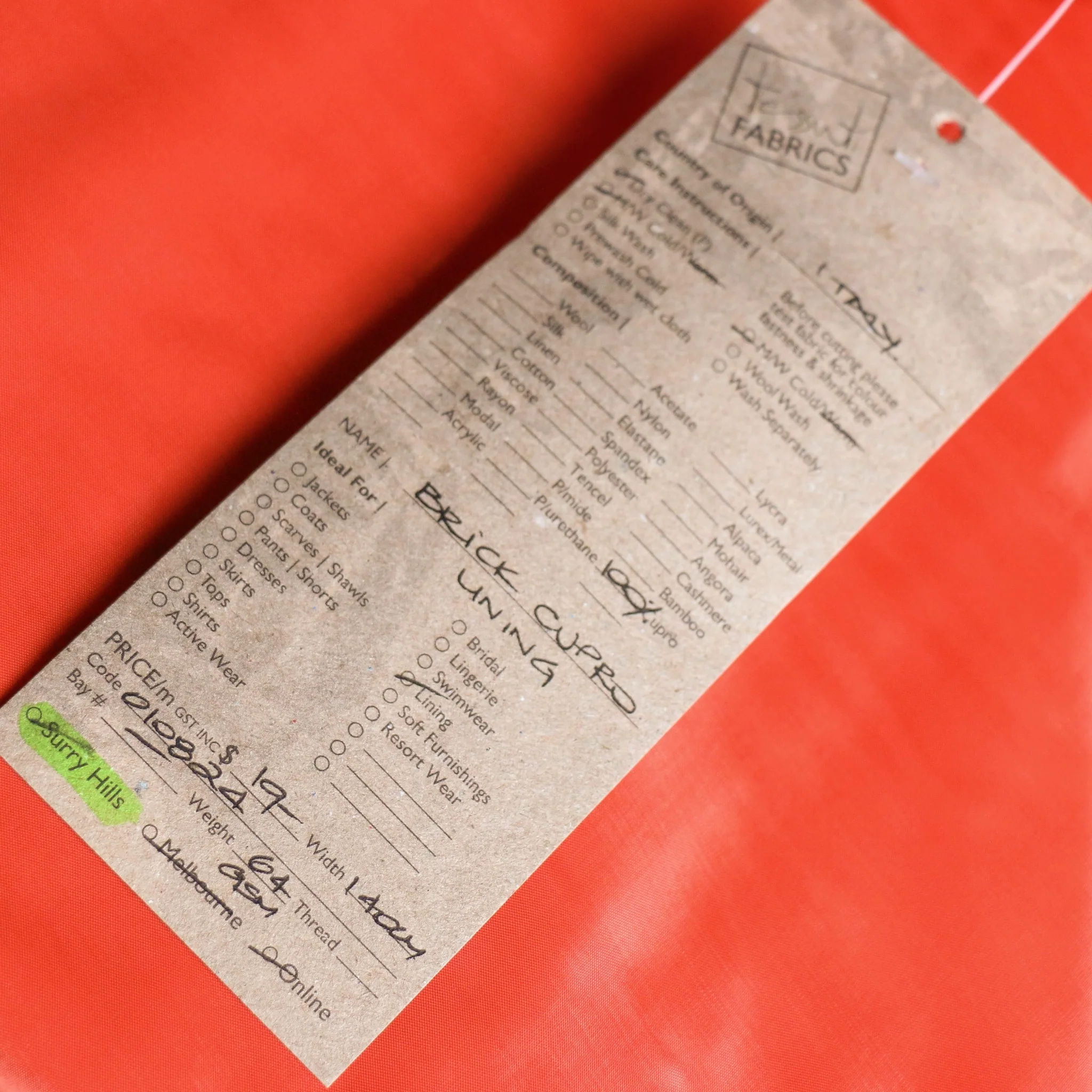 Brick Cupro Lining - Image 3