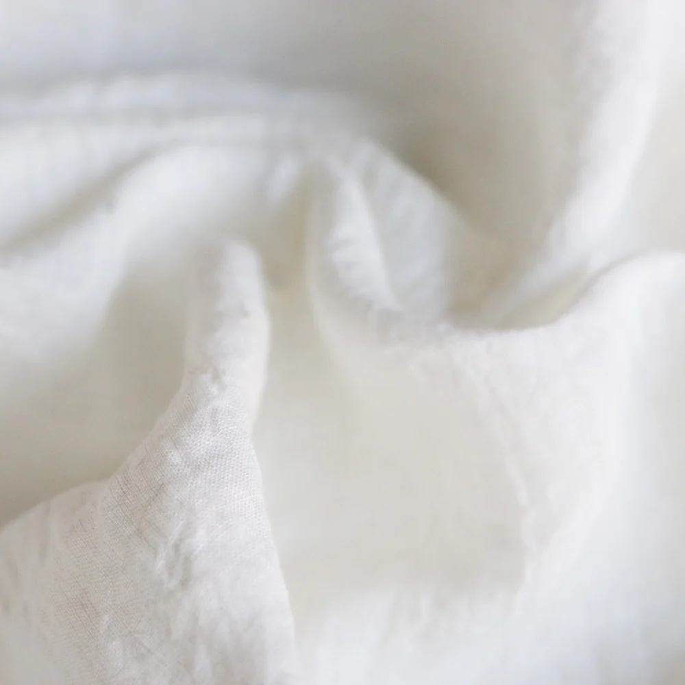 Bronte Ivory Linen Crinkle Gauze - Image 2