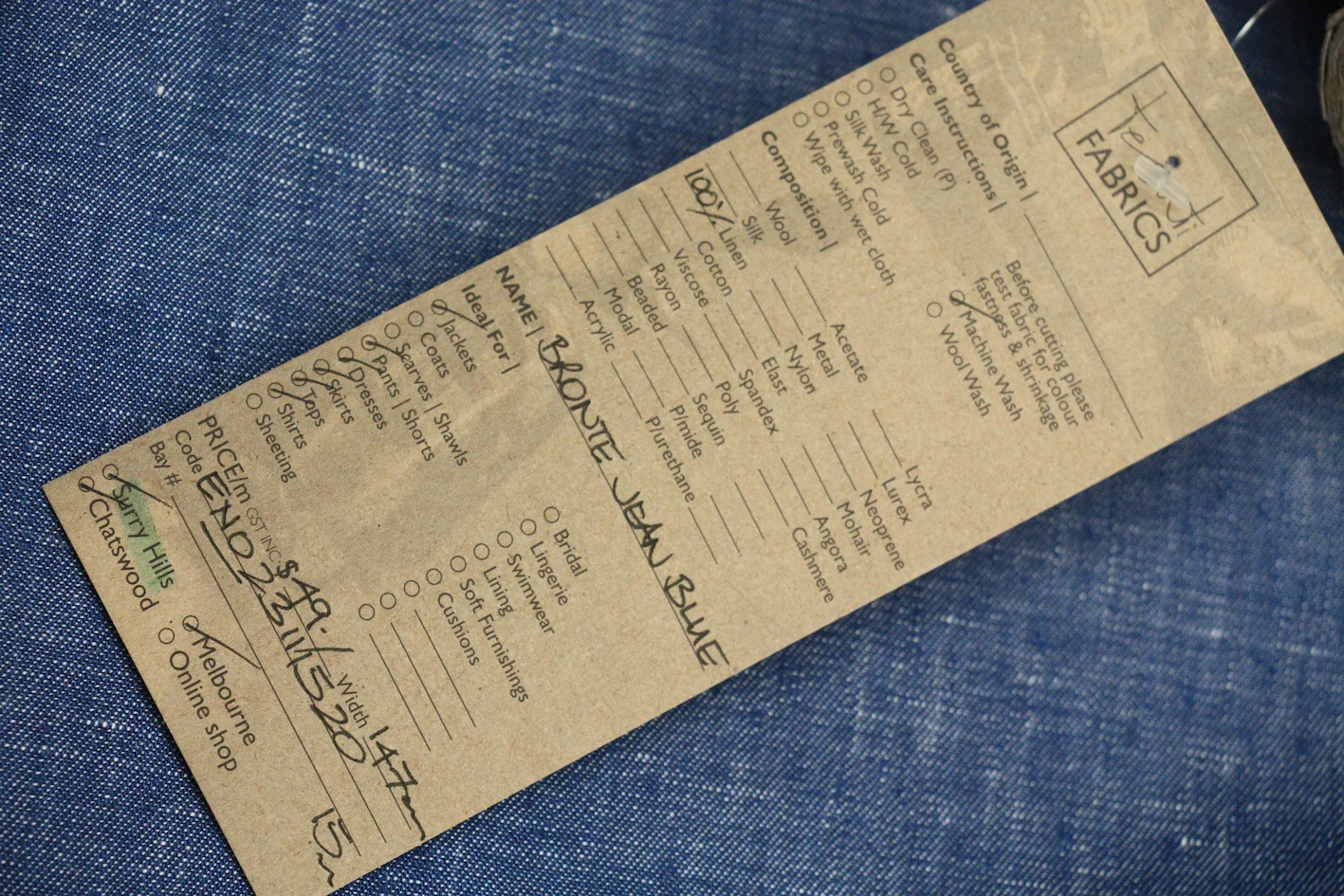 Bronte Jean Blue - Linen - Image 2