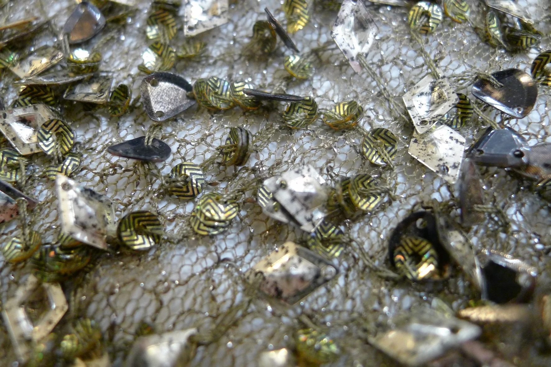 Beaded Bronze on Tulle - Image 3