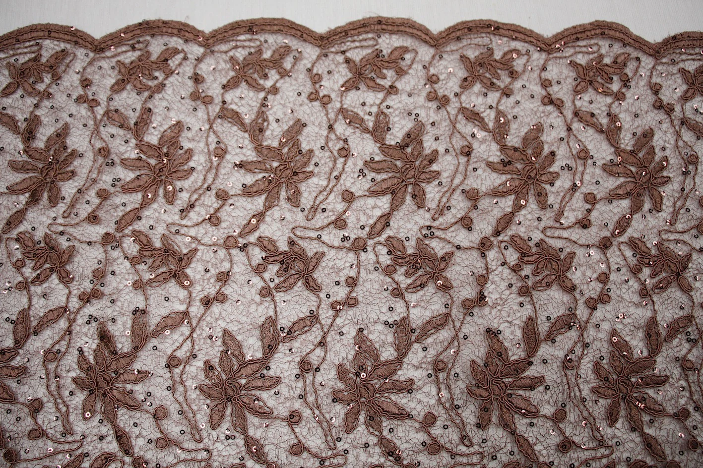 Bronze Embroidered Tulle - Image 3