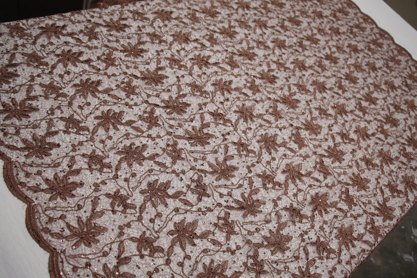 Bronze Embroidered Tulle - Image 4