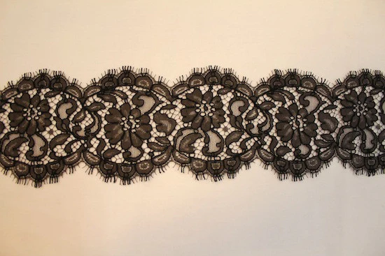 Bronze/Noir Corded Lace Trim
