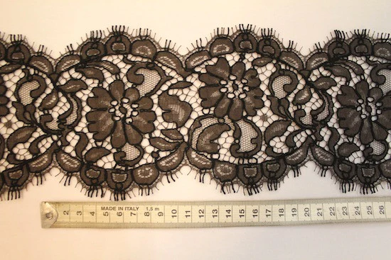 Bronze/Noir Corded Lace Trim - Image 2