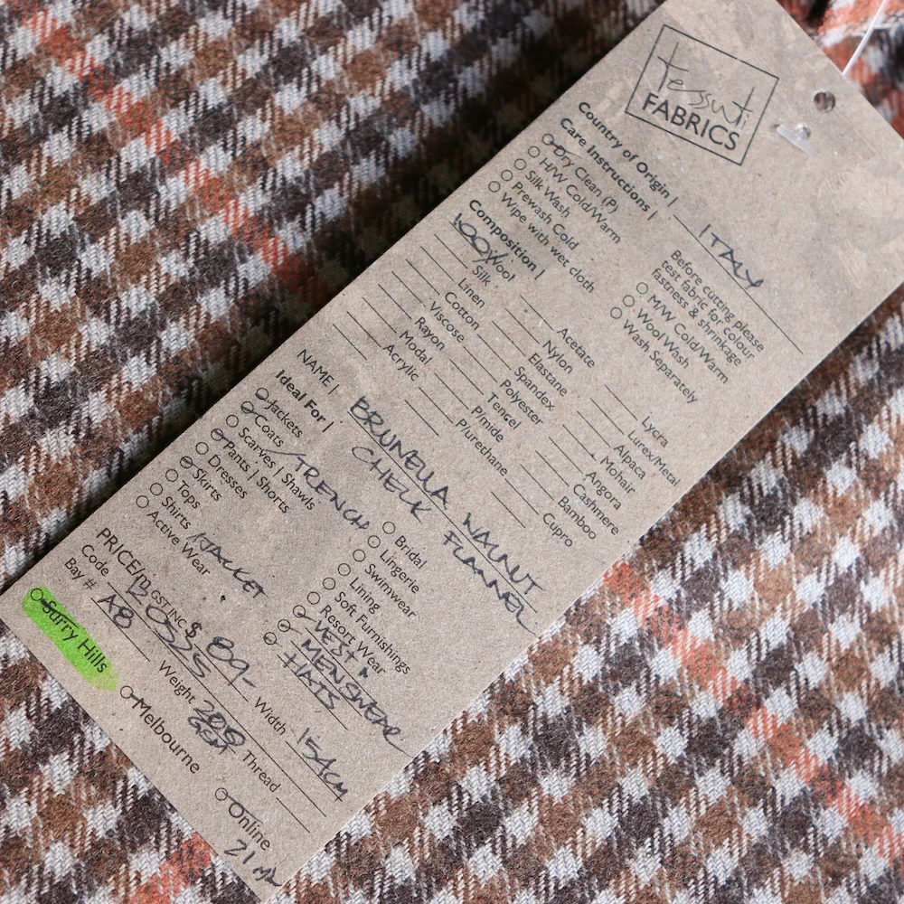 Brunella Walnut Check Flannel - Image 4