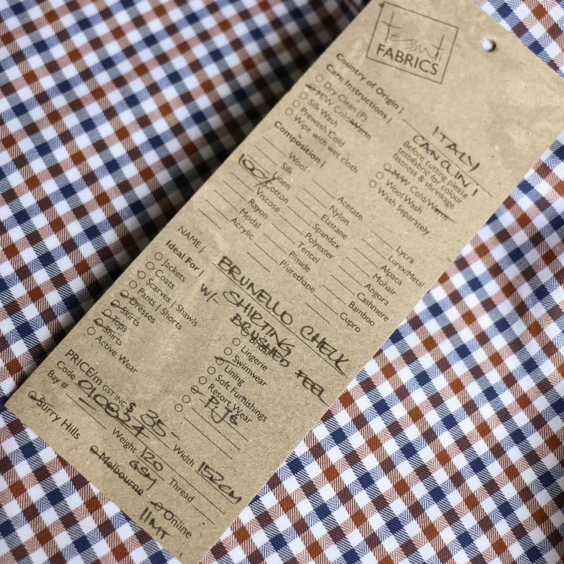 Brunello Check Shirting - Image 4