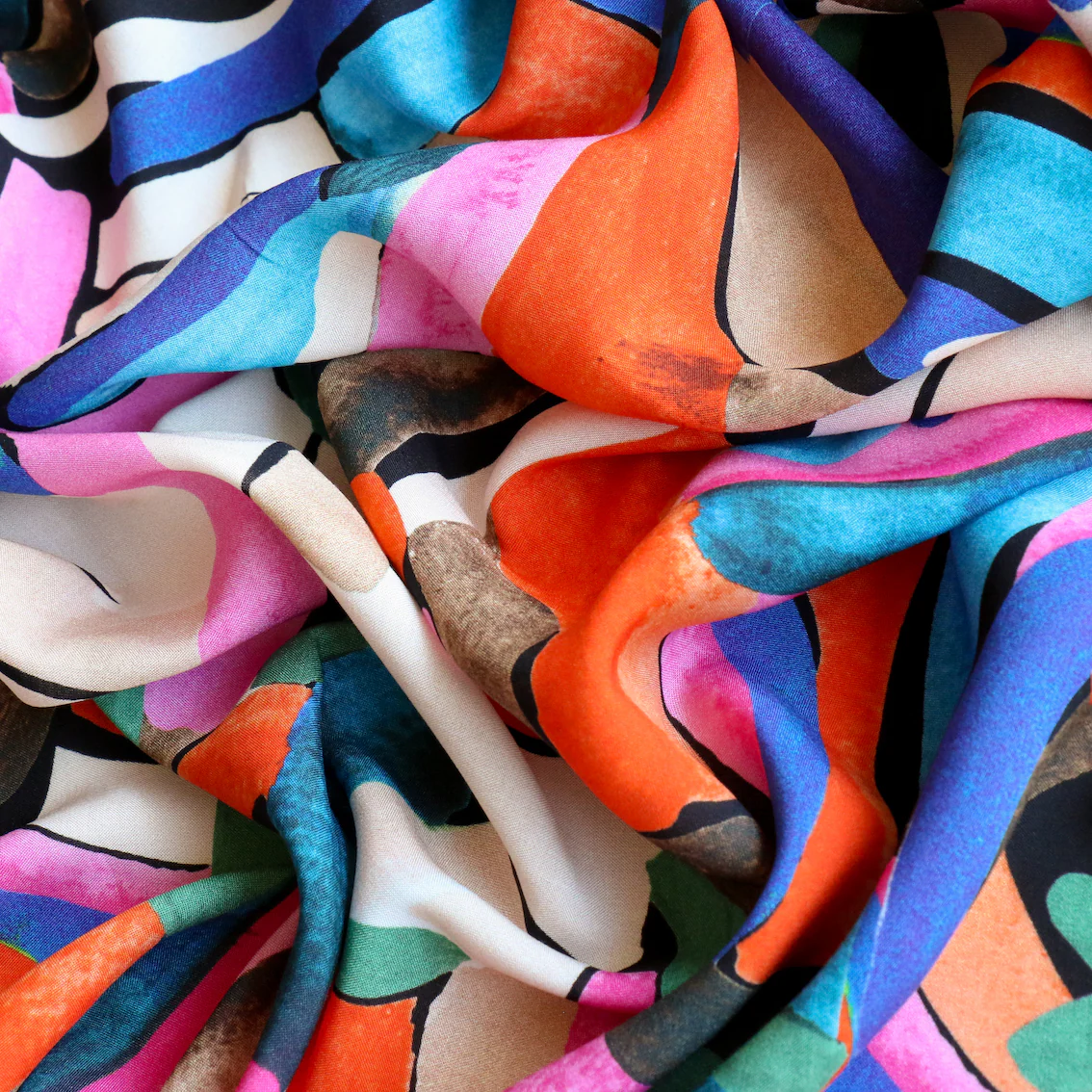 Brushstrokes Multi Viscose - Image 2