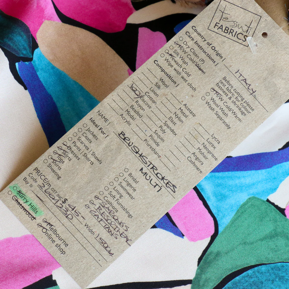 Brushstrokes Multi Viscose - Image 4
