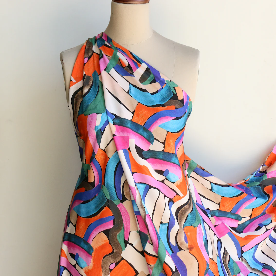 Brushstrokes Multi Viscose - Image 5