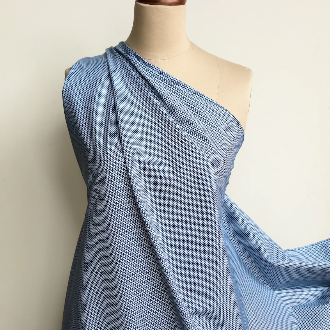 Burano Navy Shirting - Image 4