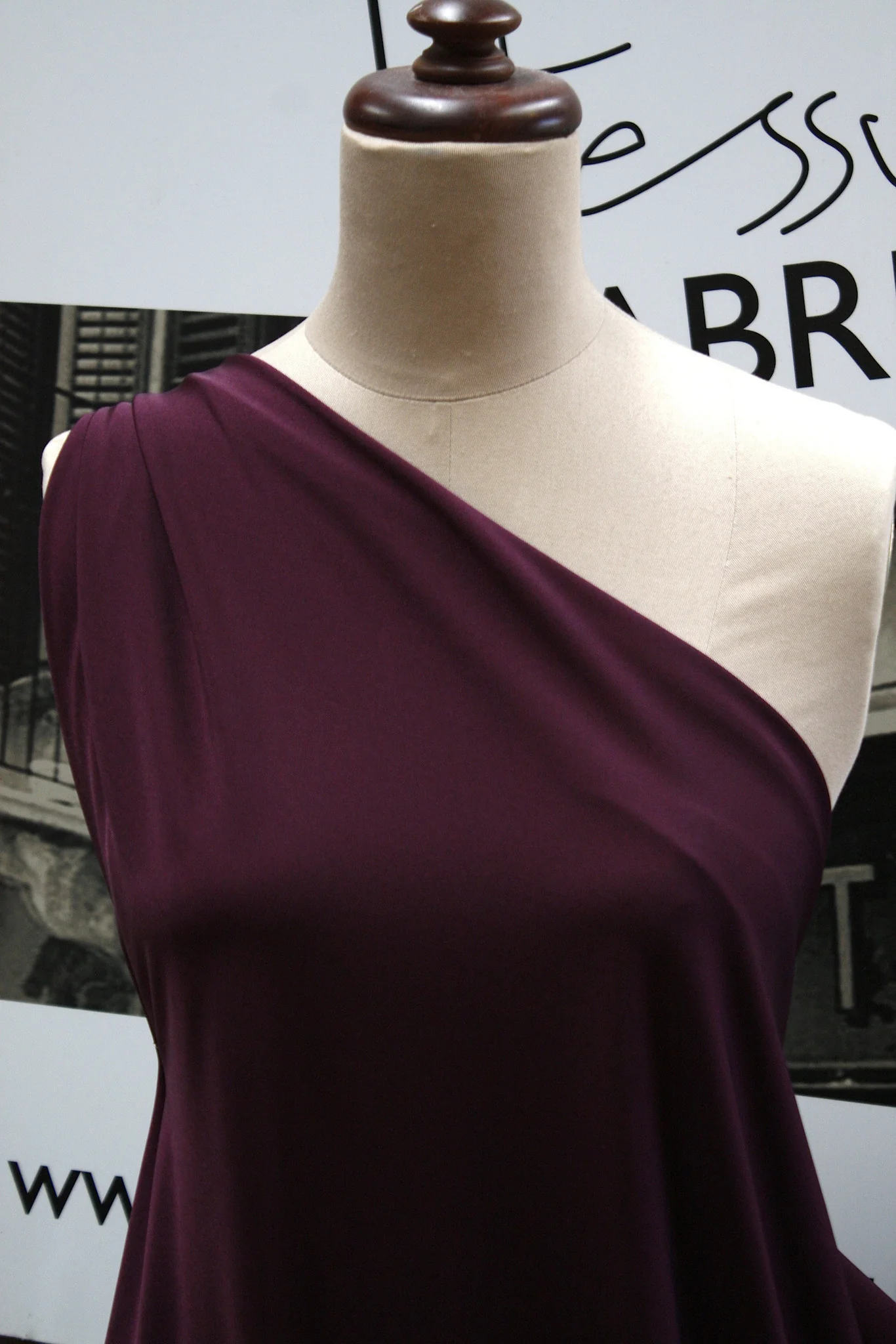 Burgundy Wrap - Swimwear Fabric - Image 3