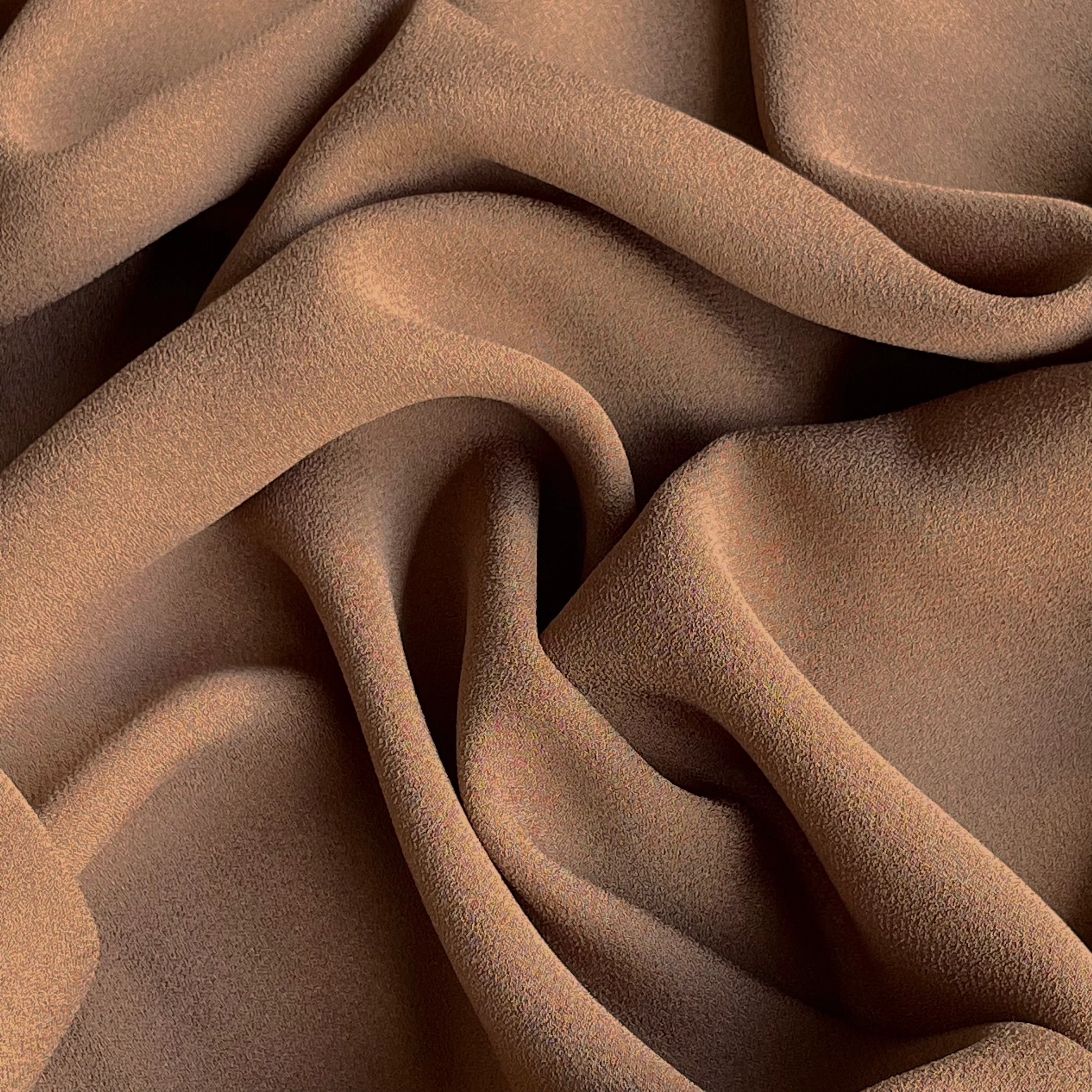Burnt Cashew Silk Double Georgette - Image 2