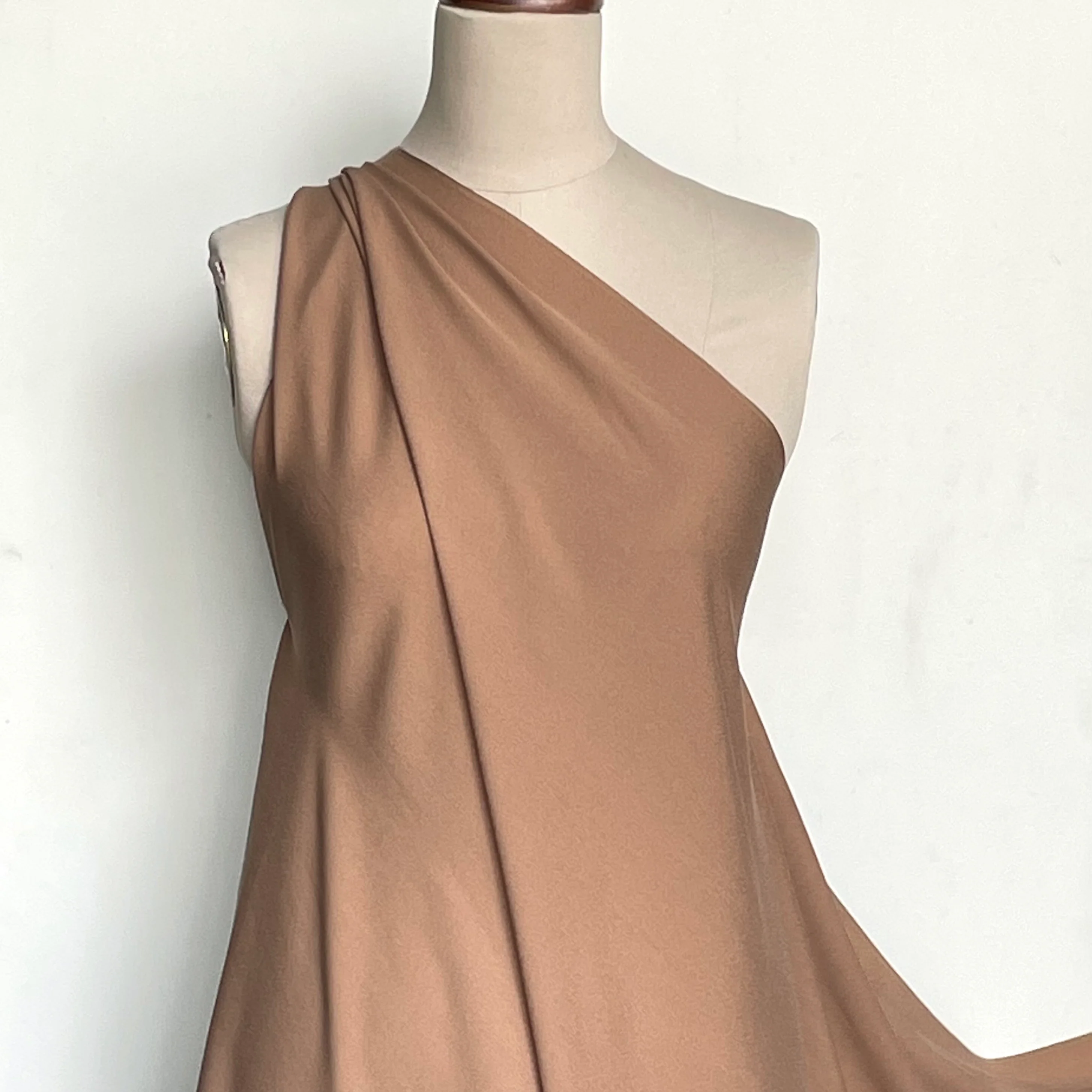 Burnt Cashew Silk Double Georgette - Image 4