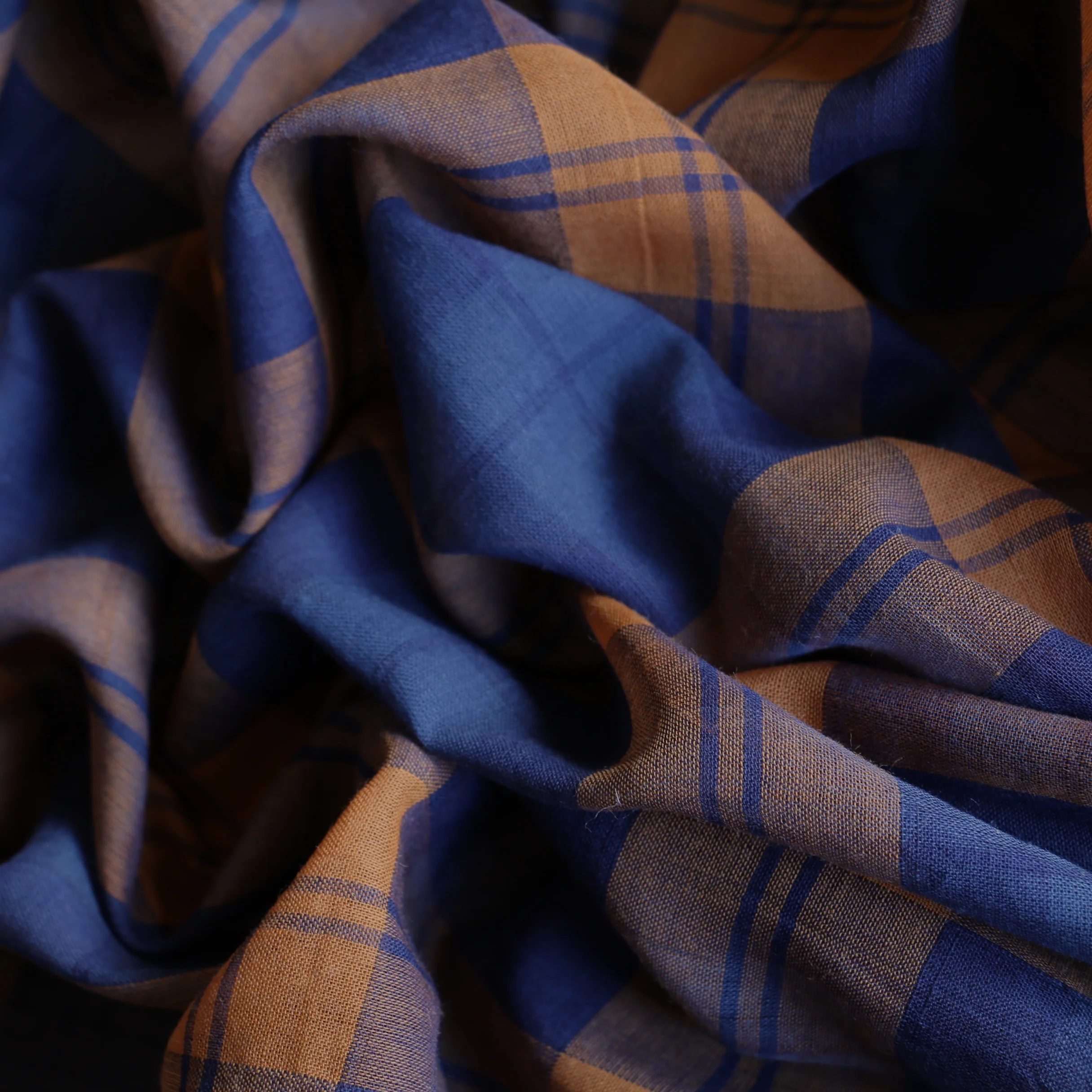 Butterscotch Check Voile - Image 2