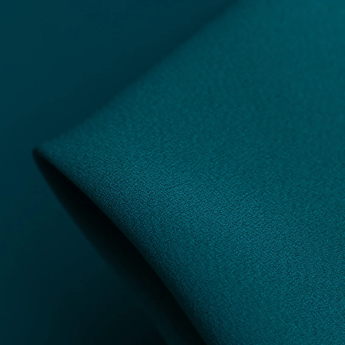Cady Aquamarine Satin-Backed Crepe