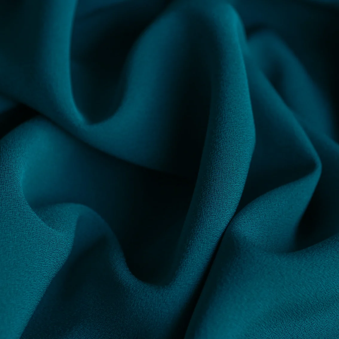 Cady Aquamarine Satin-Backed Crepe - Image 2