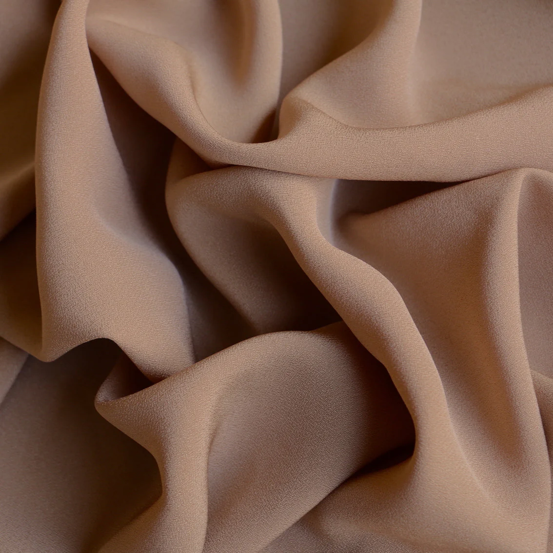 Cady Camel Satin Backed Crepe - Image 2