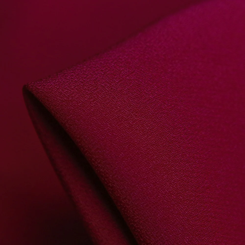 Cady Carmine Red Satin-Backed Crepe