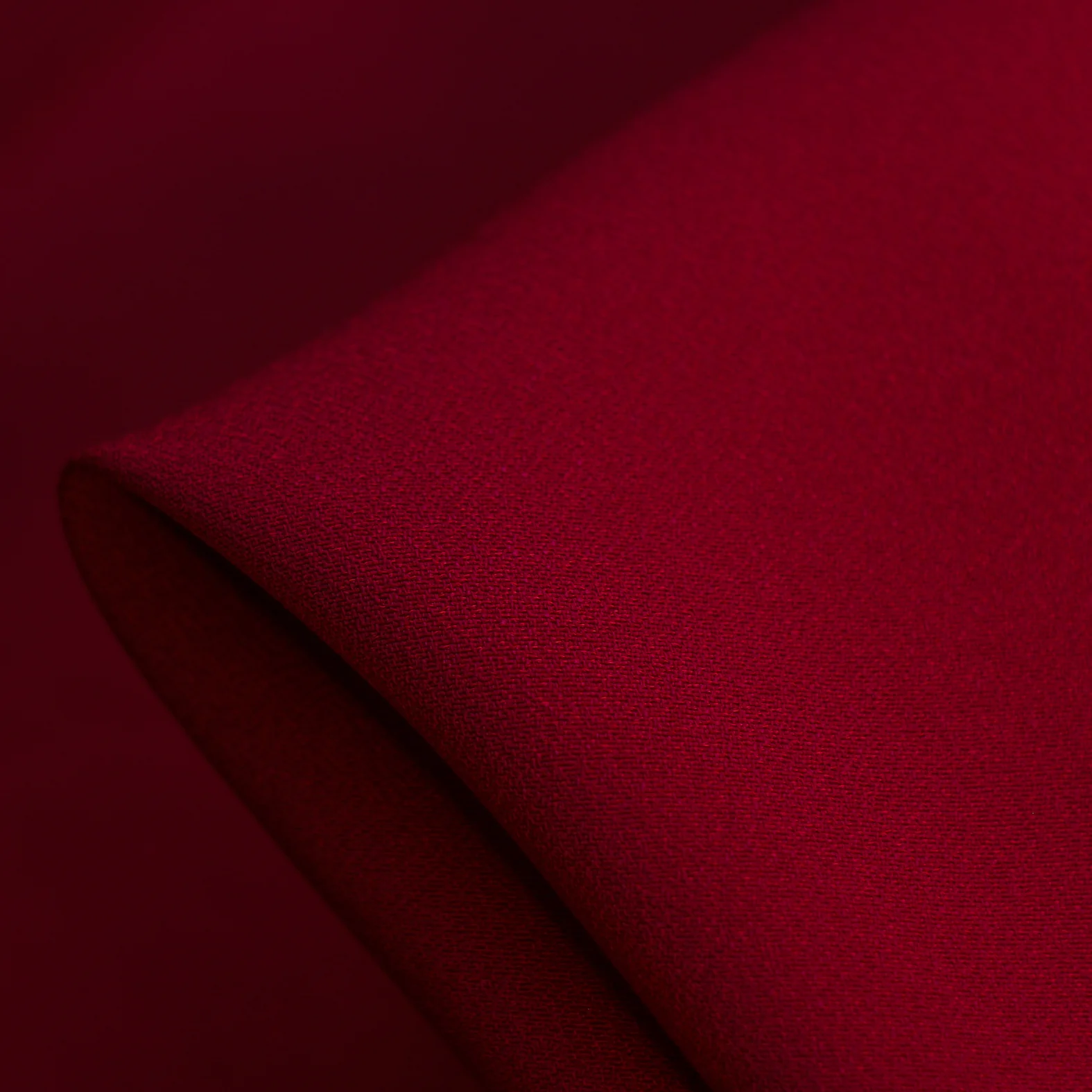 Cady Cherry Satin-Backed Crepe