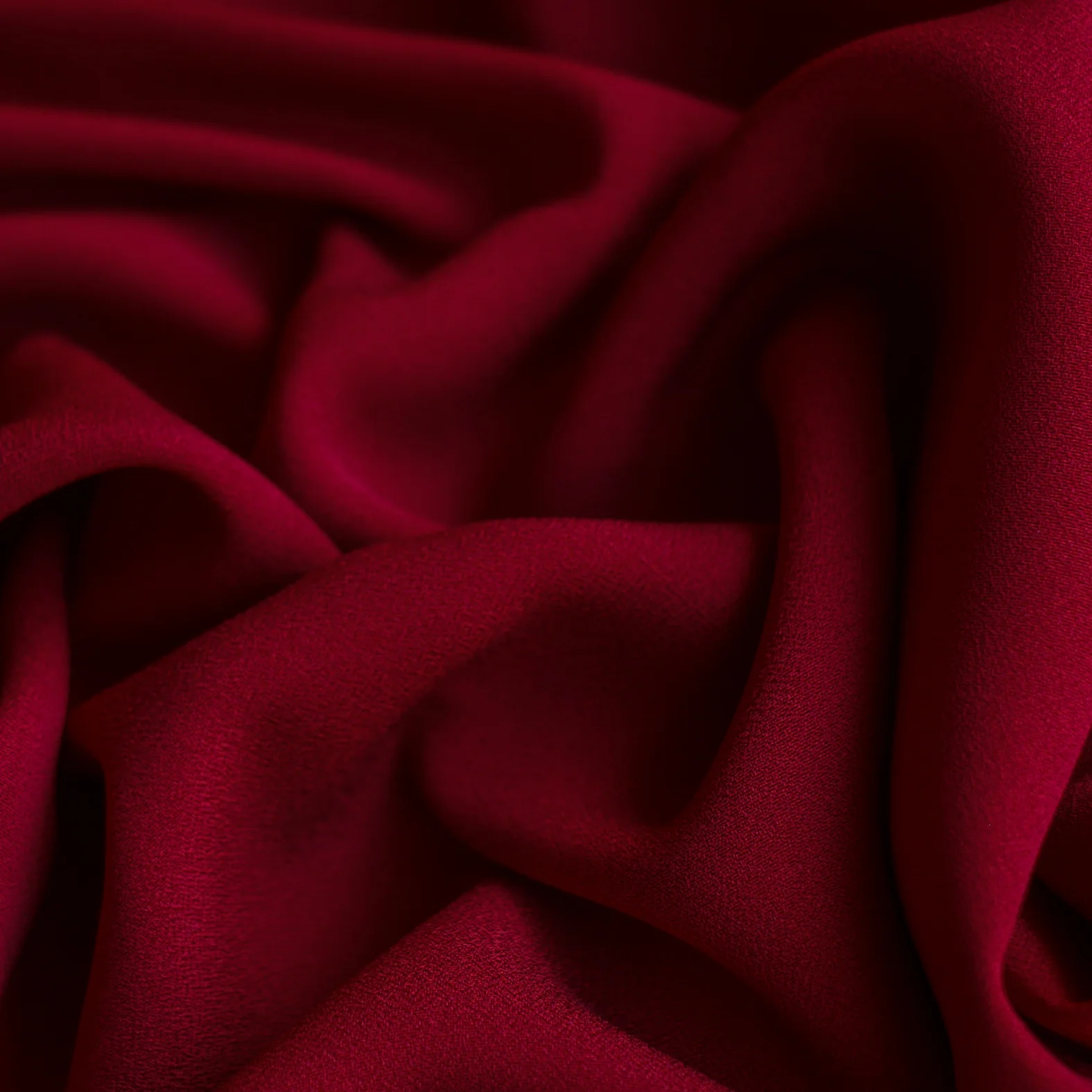 Cady Cherry Satin-Backed Crepe - Image 2