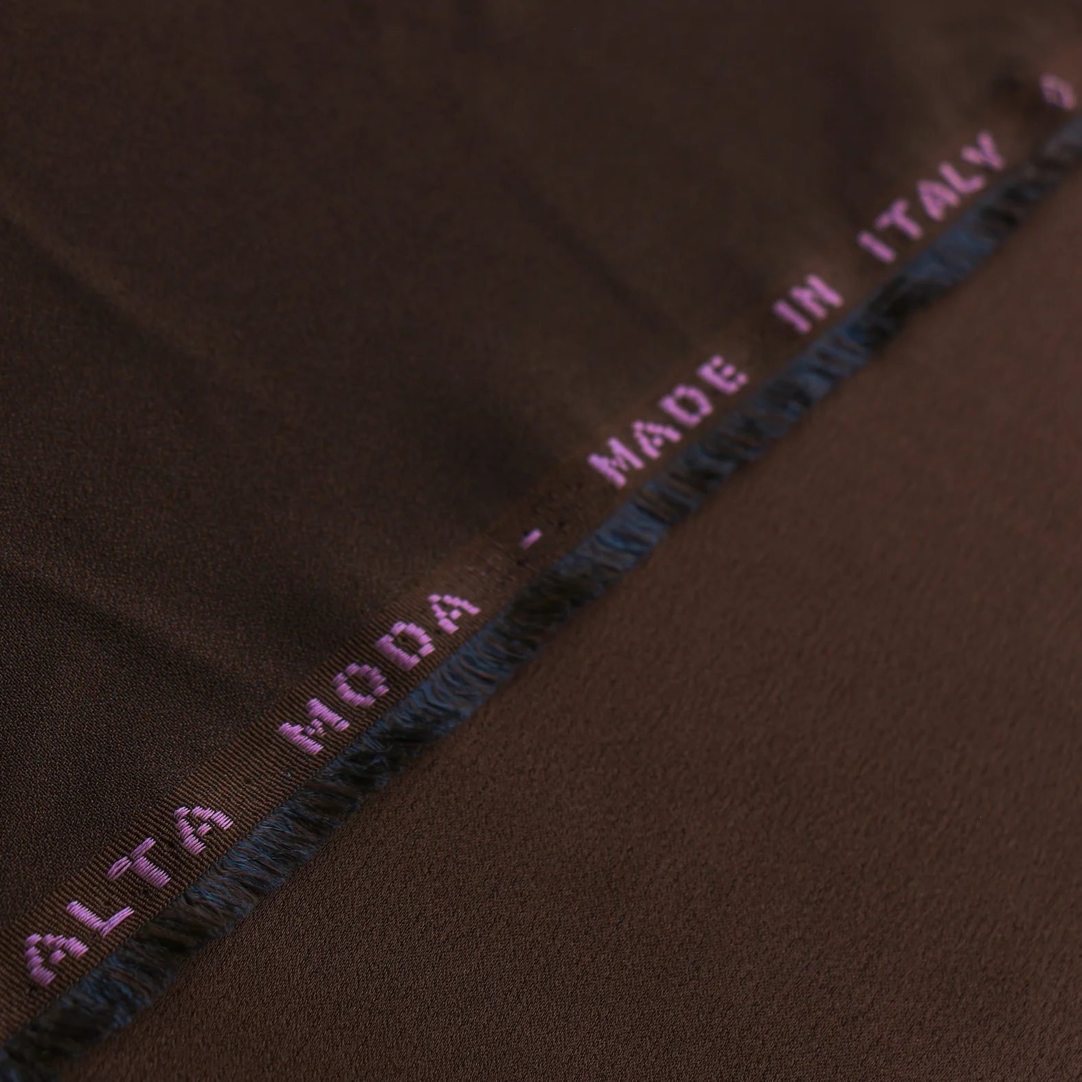 Cady Chocolate Satin-Backed Crepe - Image 3