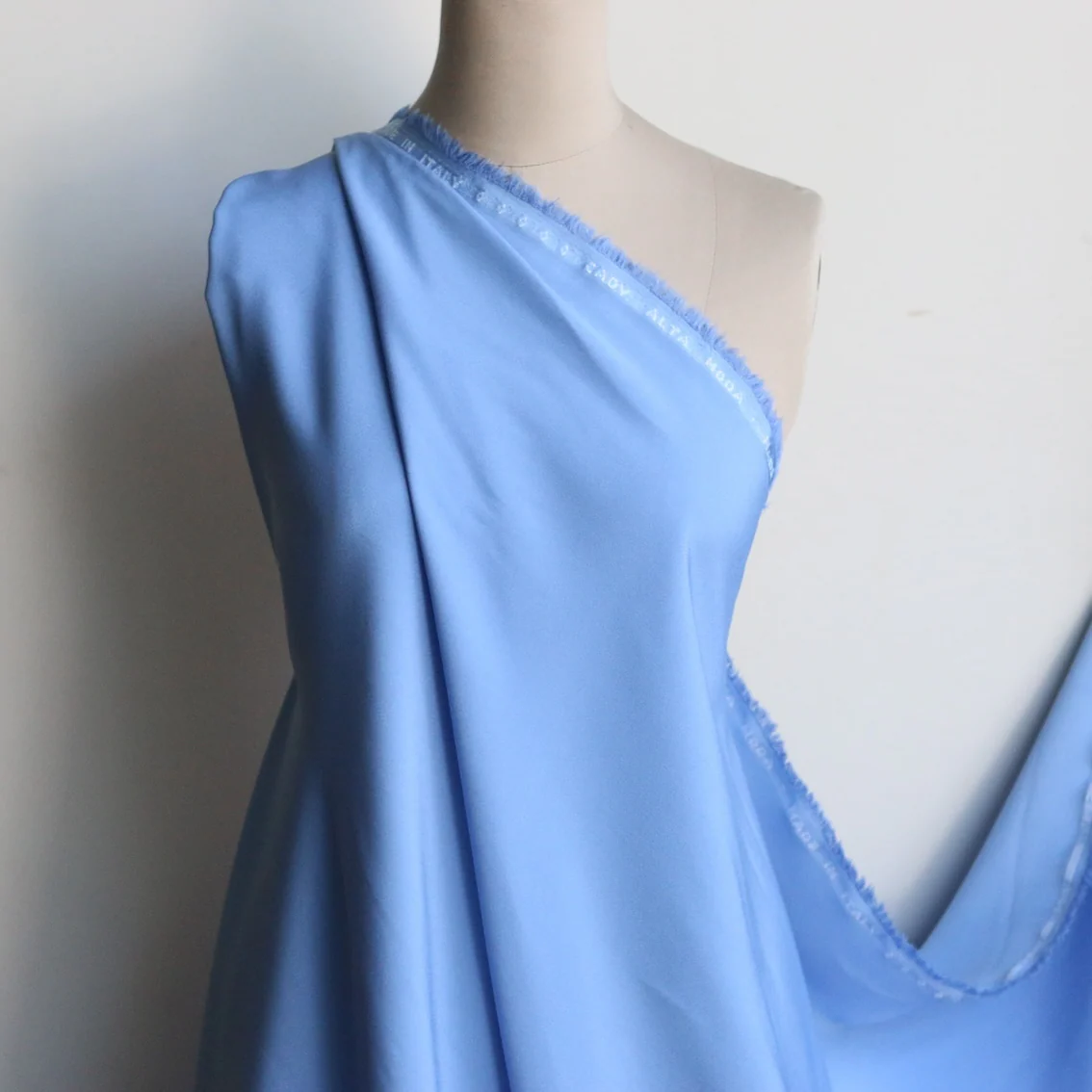 Cady Cornflower Satin Backed Crepe - Image 4