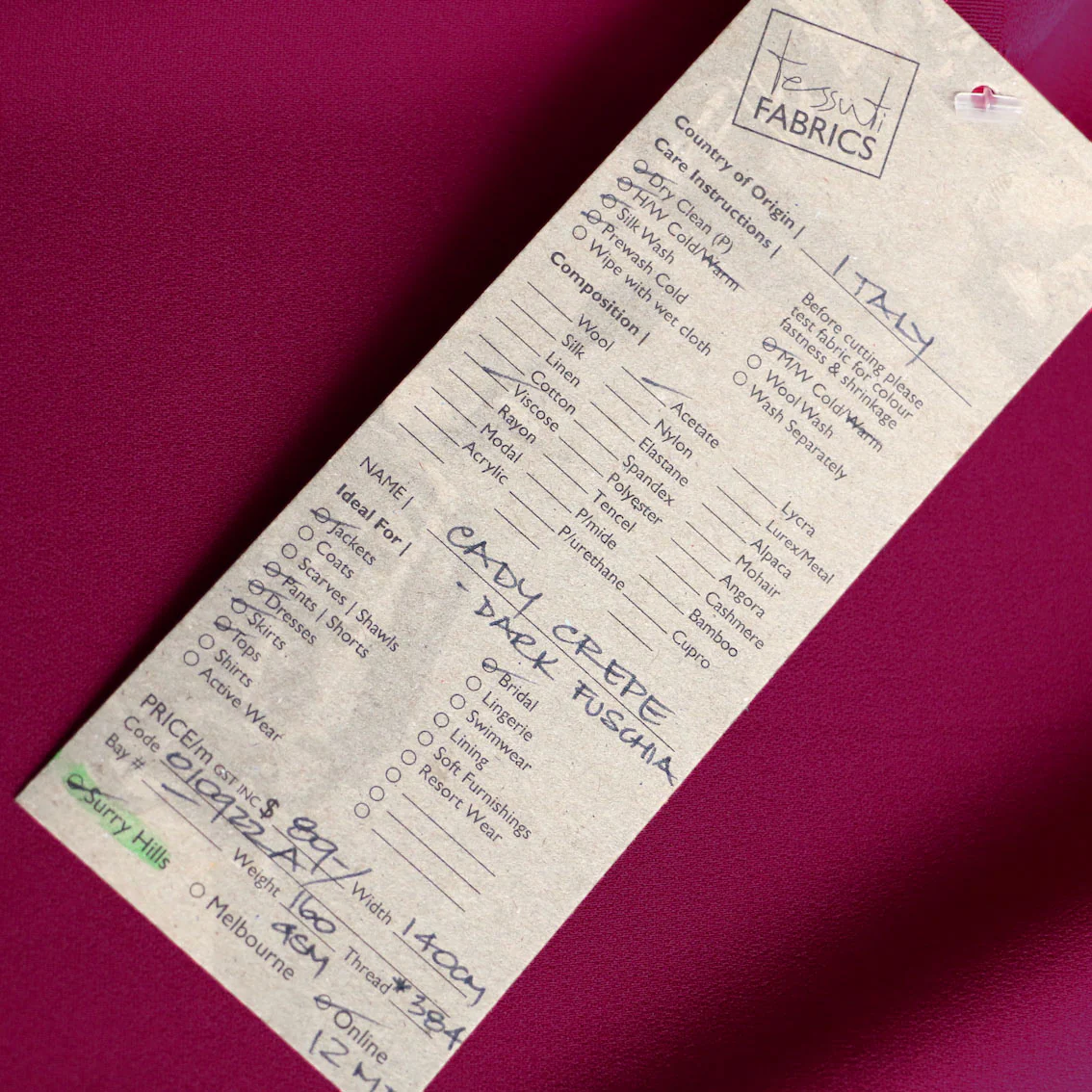 Cady Crepe Dark Fuschia - Image 3