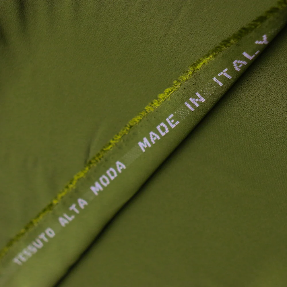 Cady Erba Green Satin-Backed Crepe - Image 2