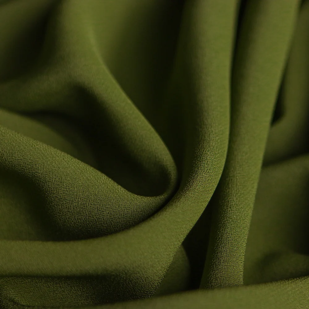 Cady Erba Green Satin-Backed Crepe - Image 3