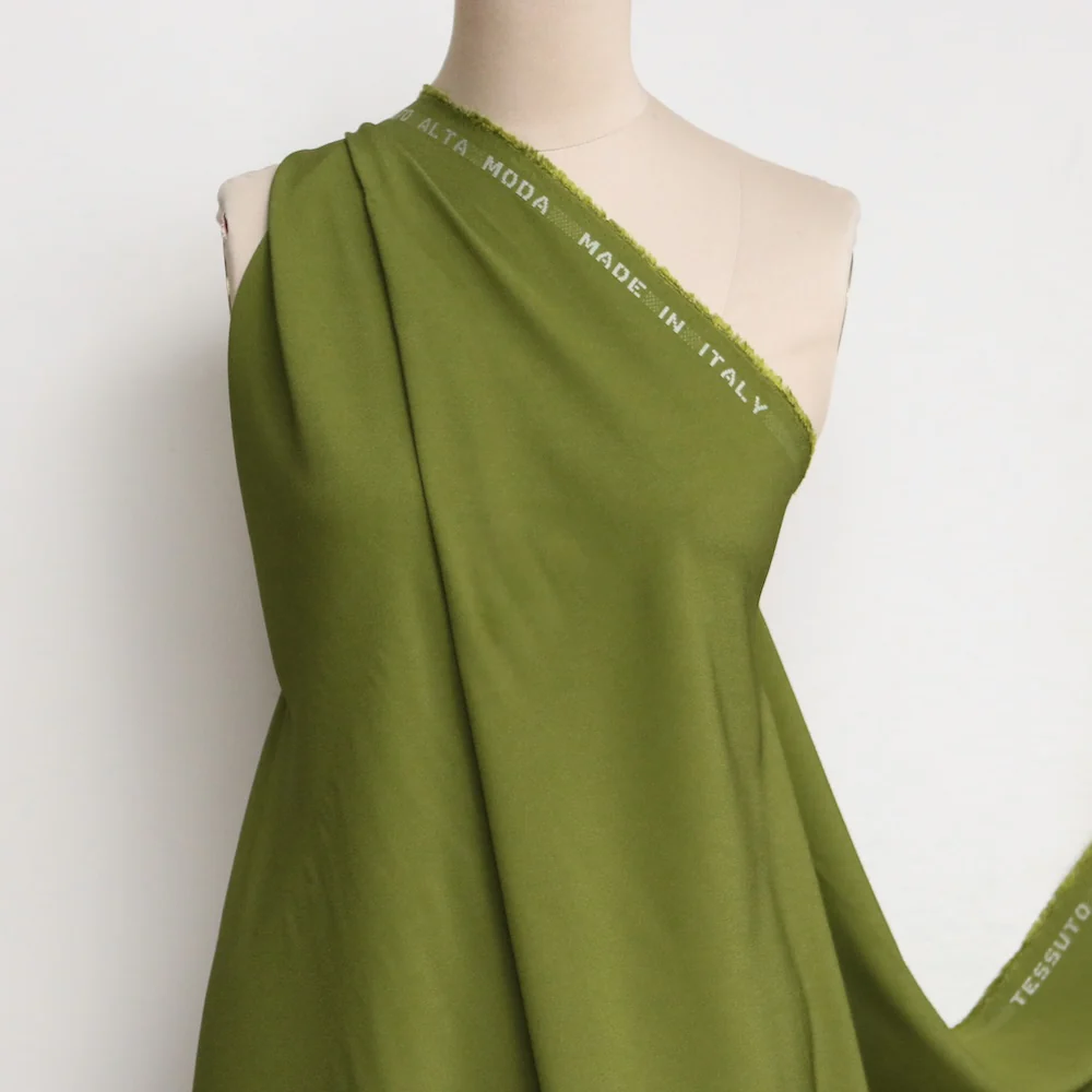 Cady Erba Green Satin-Backed Crepe - Image 5