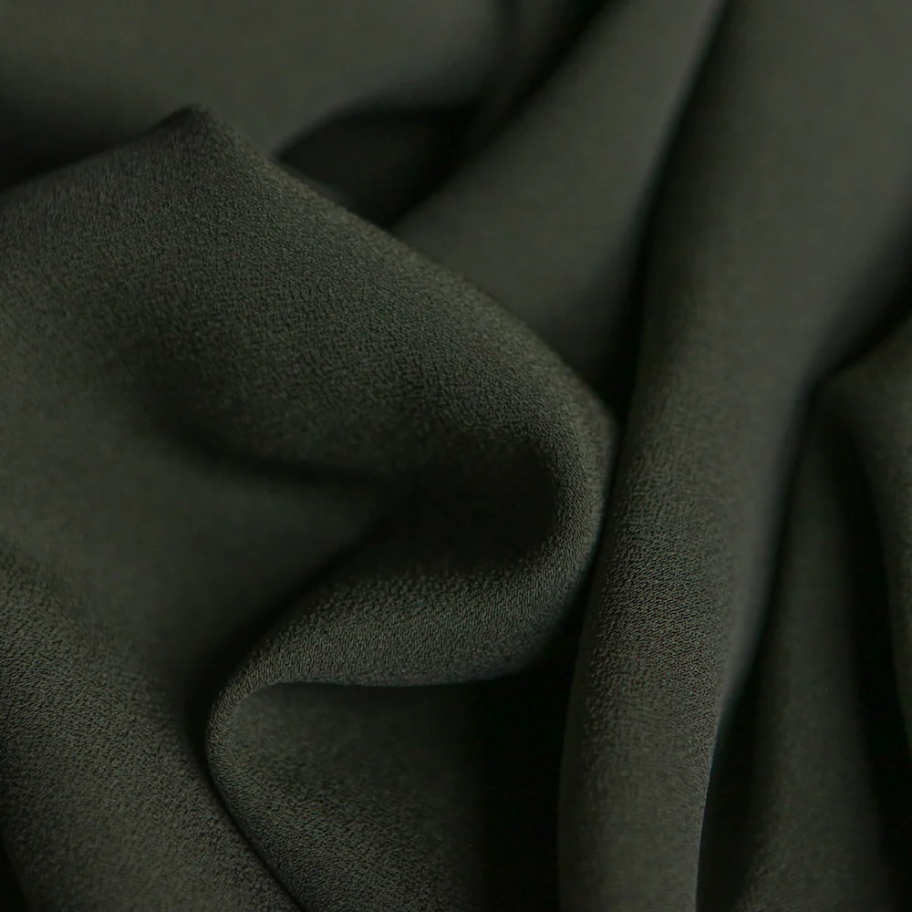 Cady Evergreen Satin-Backed Crepe - Image 2