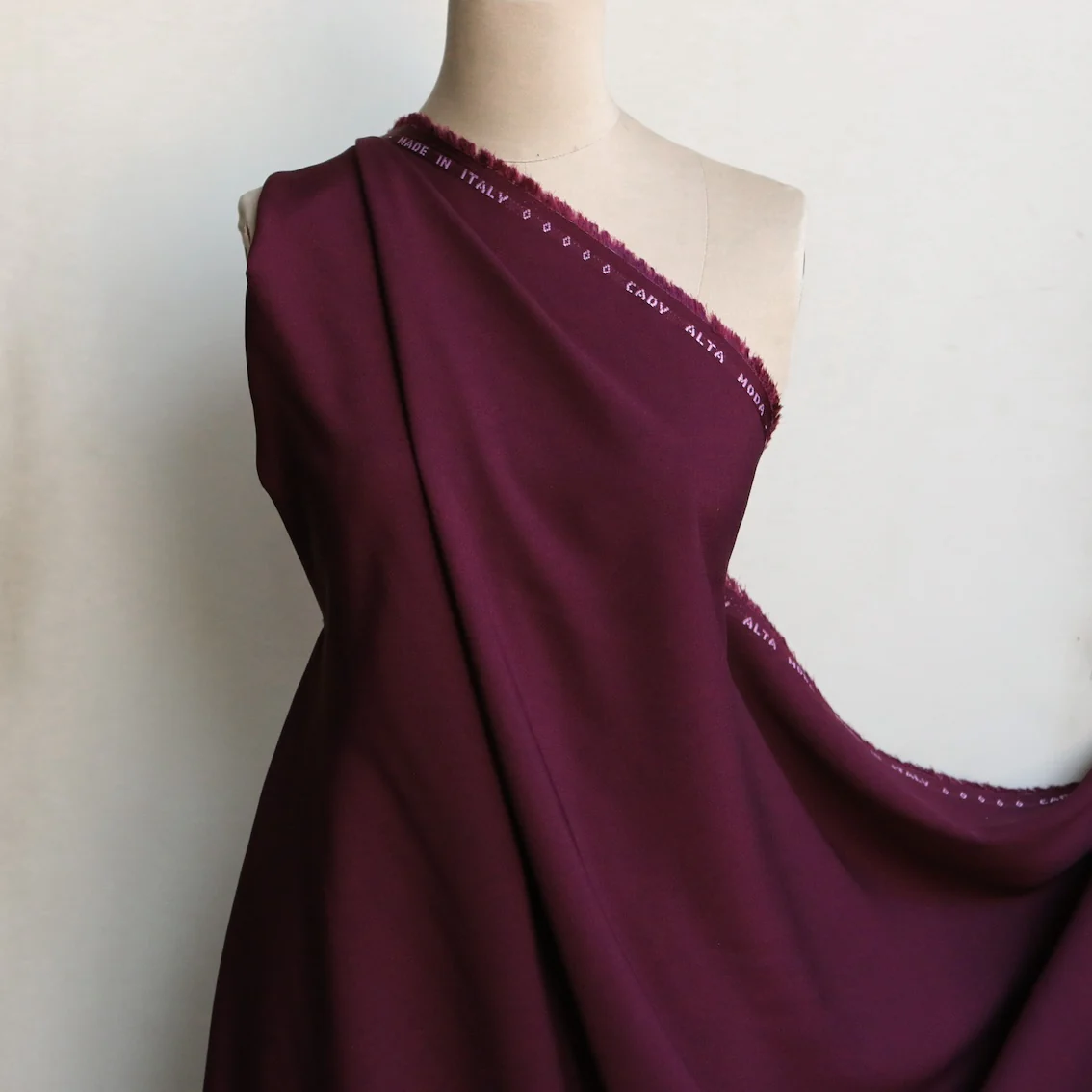 Cady Garnet Satin-Backed Crepe - Image 5