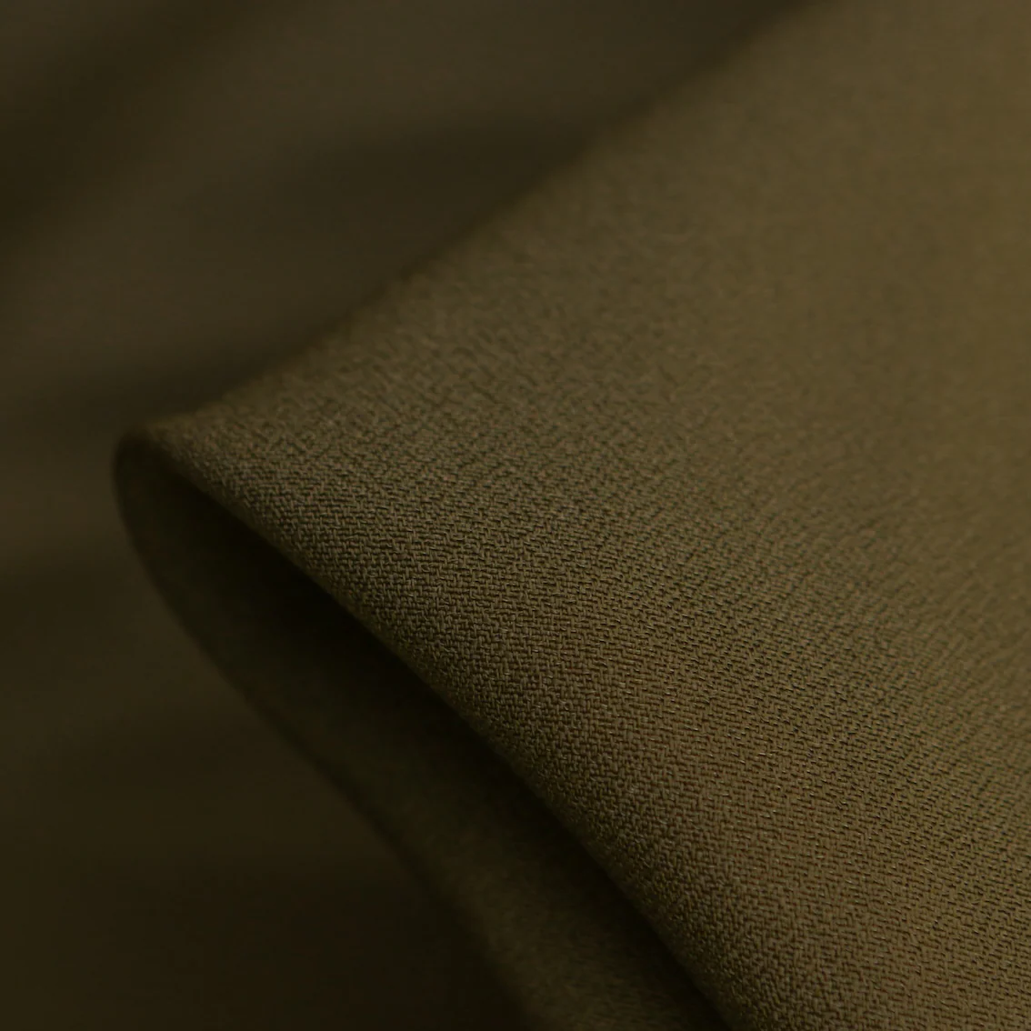 Cady Golden Olive Satin Backed Crepe