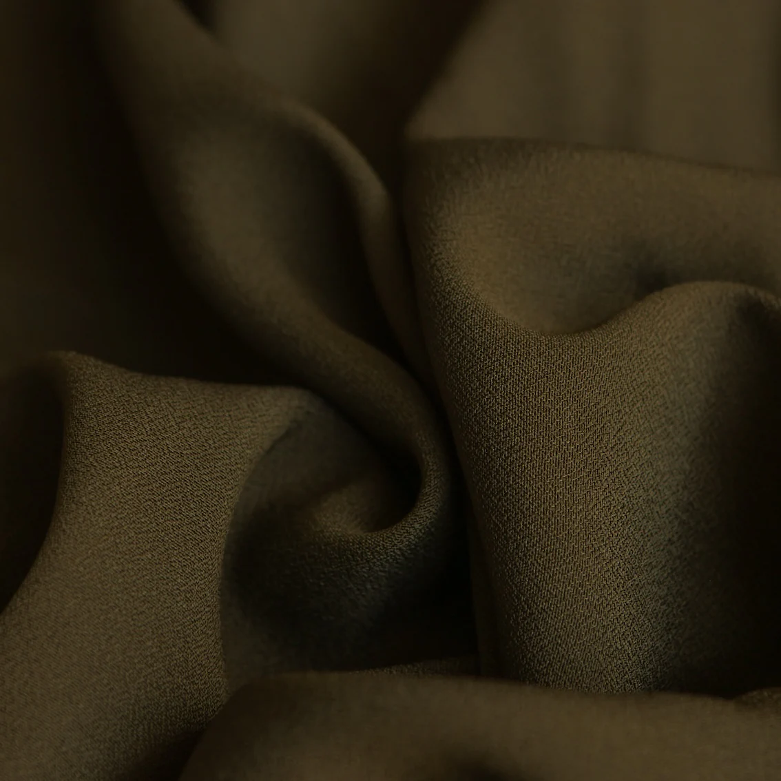 Cady Golden Olive Satin Backed Crepe - Image 2