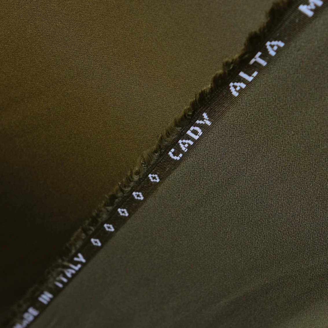 Cady Golden Olive Satin Backed Crepe - Image 3