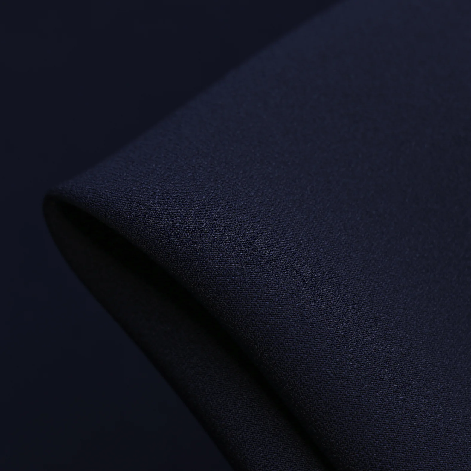 Cady Navy Satin-Backed Crepe