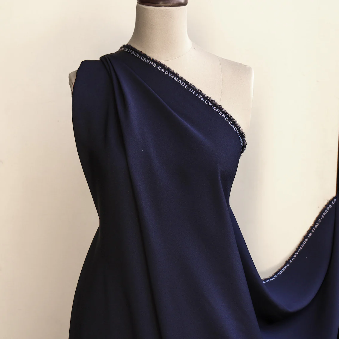 Cady Navy Satin-Backed Crepe - Image 4